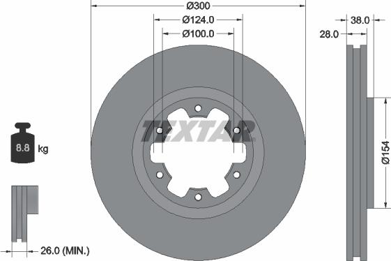 Textar 92109500 - Kočioni disk www.molydon.hr