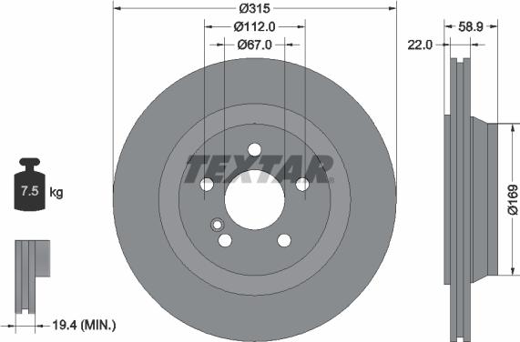 Textar 92109005 - Kočioni disk www.molydon.hr