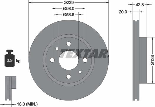 Textar 92109200 - Kočioni disk www.molydon.hr