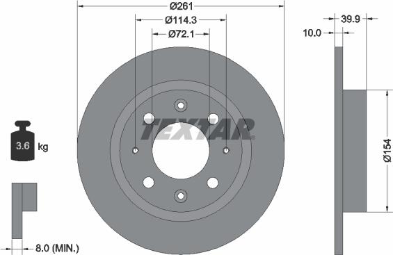 Textar 92104300 - Kočioni disk www.molydon.hr