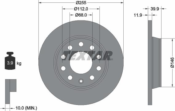 Textar 92106305 - Kočioni disk www.molydon.hr