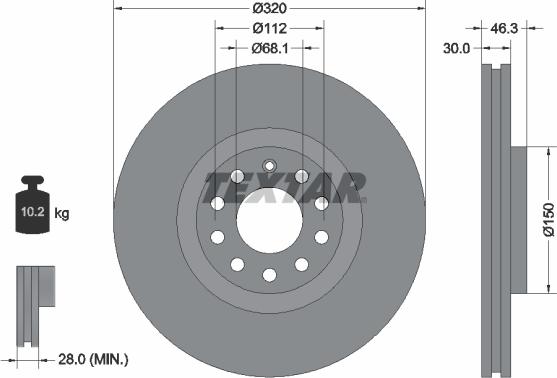 Textar 92106705 - Kočioni disk www.molydon.hr