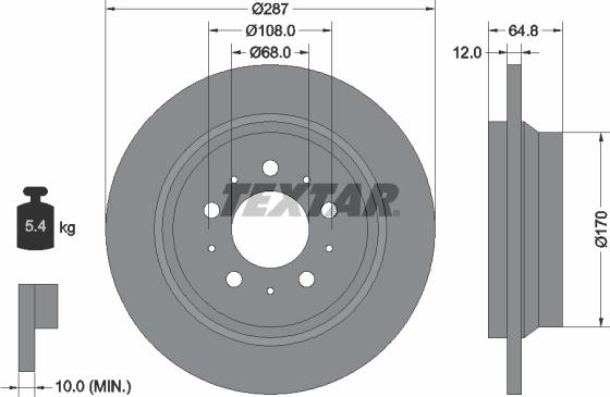 Textar 92100705 - Kočioni disk www.molydon.hr