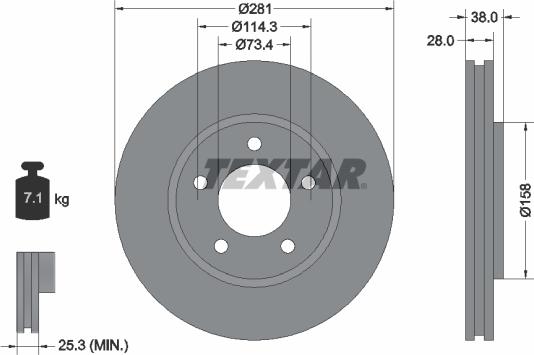 Textar 92108300 - Kočioni disk www.molydon.hr