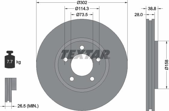 Textar 92108200 - Kočioni disk www.molydon.hr