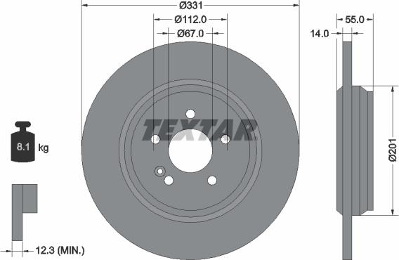 Textar 92103305 - Kočioni disk www.molydon.hr