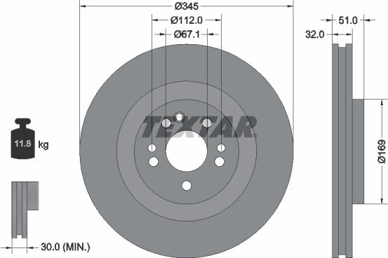 Textar 92103205 - Kočioni disk www.molydon.hr