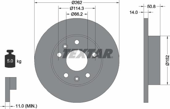 Textar 92102900 - Kočioni disk www.molydon.hr