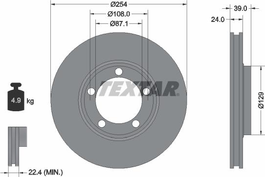 Textar 92102500 - Kočioni disk www.molydon.hr