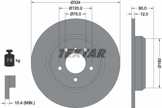 Textar 92107403 - Kočioni disk www.molydon.hr