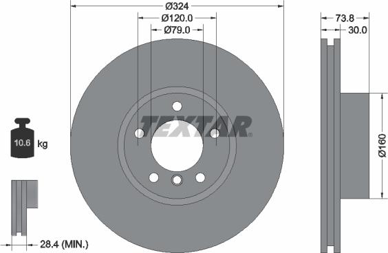 Textar 92107105 - Kočioni disk www.molydon.hr