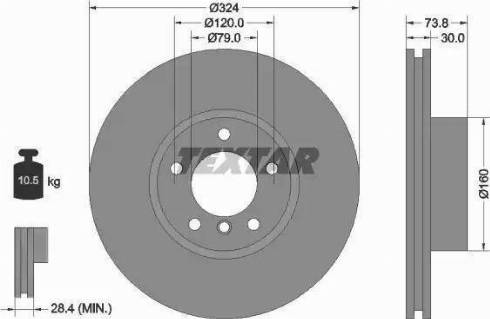 Textar 92107110 - Kočioni disk www.molydon.hr