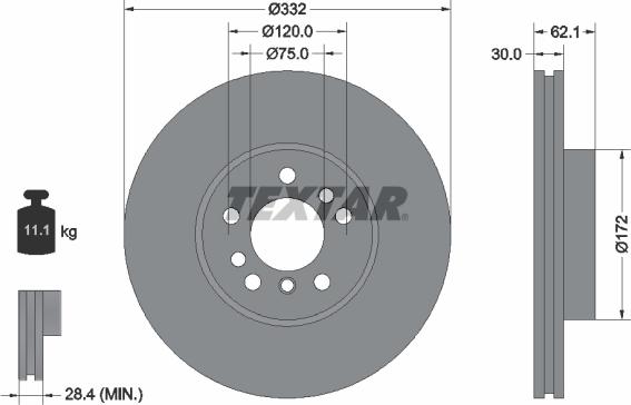 Textar 92107205 - Kočioni disk www.molydon.hr