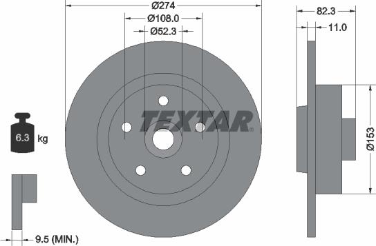 Textar 92119100 - Kočioni disk www.molydon.hr