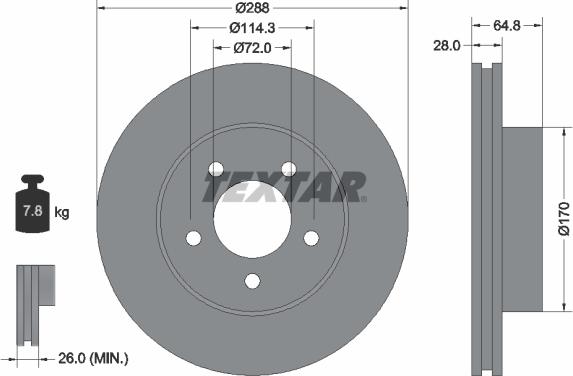 Textar 92119704 - Kočioni disk www.molydon.hr