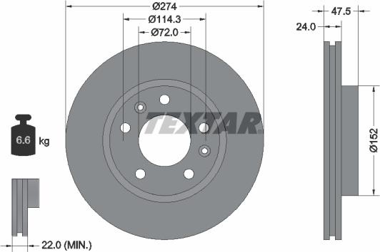 Textar 92114900 - Kočioni disk www.molydon.hr