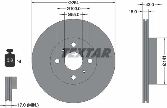 Textar 92114600 - Kočioni disk www.molydon.hr