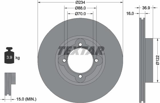 Textar 92114000 - Kočioni disk www.molydon.hr