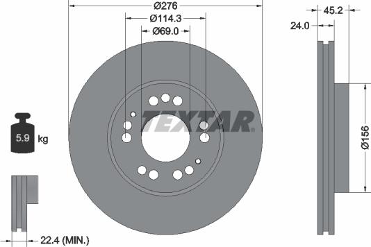 Textar 92114800 - Kočioni disk www.molydon.hr