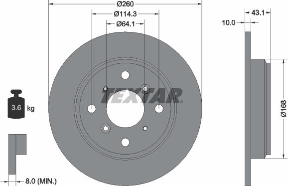 Textar 92114300 - Kočioni disk www.molydon.hr