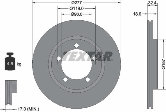 Textar 92114200 - Kočioni disk www.molydon.hr