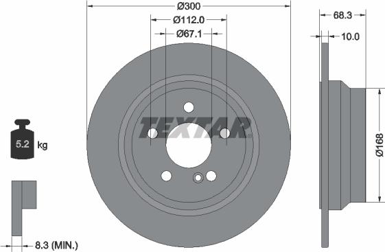 Textar 92115400 - Kočioni disk www.molydon.hr