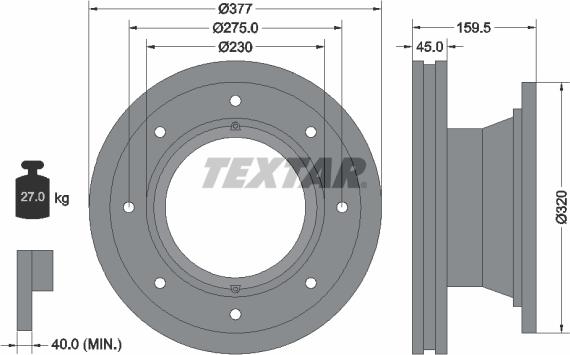 Textar 92116400 - Kočioni disk www.molydon.hr