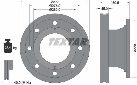 Textar 92116300 - Kočioni disk www.molydon.hr