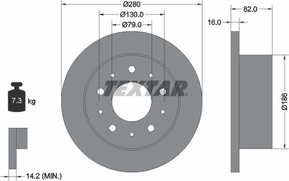 Textar 92116203 - Kočioni disk www.molydon.hr