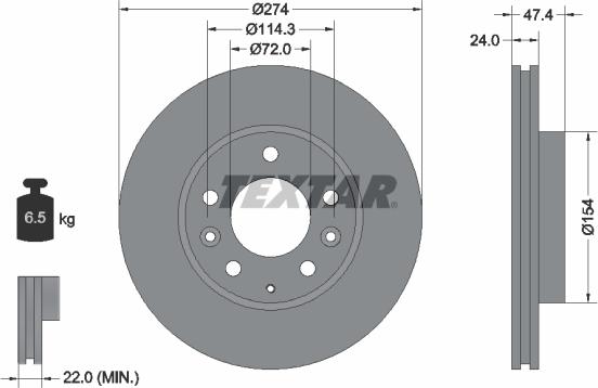 Textar 92110400 - Kočioni disk www.molydon.hr