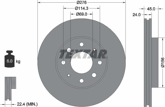 Textar 92110500 - Kočioni disk www.molydon.hr