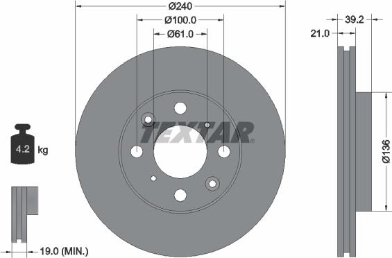 Textar 92110300 - Kočioni disk www.molydon.hr