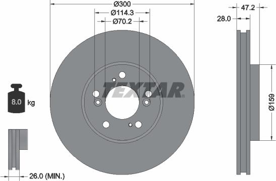 Textar 92110200 - Kočioni disk www.molydon.hr