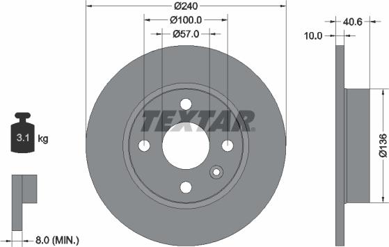 Textar 92111000 - Kočioni disk www.molydon.hr