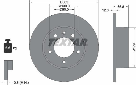 Textar 92111200 - Kočioni disk www.molydon.hr