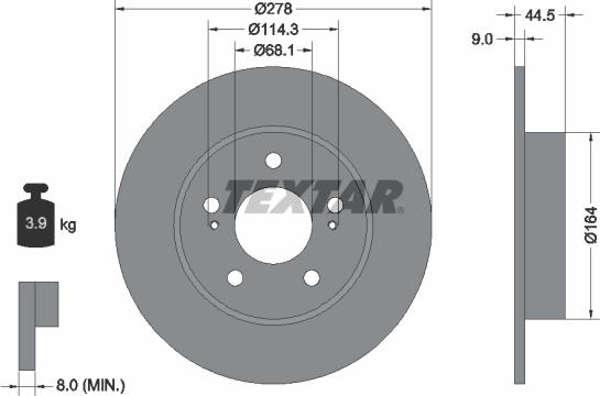 Textar 92113100 - Kočioni disk www.molydon.hr