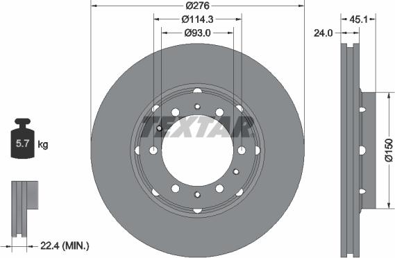 Textar 92112900 - Kočioni disk www.molydon.hr