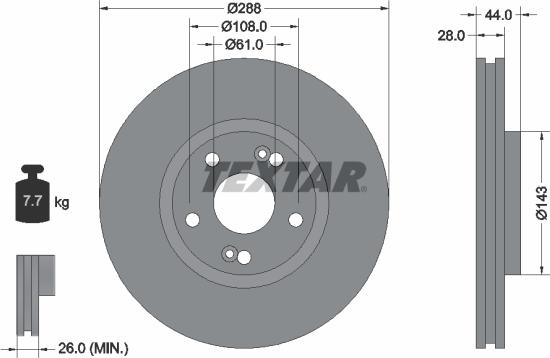 Textar 92112200 - Kočioni disk www.molydon.hr