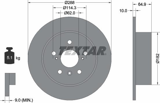 Textar 92117000 - Kočioni disk www.molydon.hr