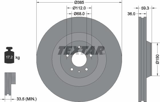 Textar 92184203 - Kočioni disk www.molydon.hr