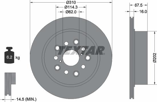 Textar 92185703 - Kočioni disk www.molydon.hr