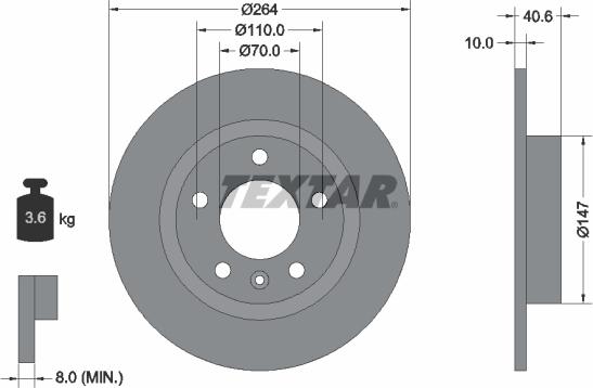 Textar 92186400 - Kočioni disk www.molydon.hr