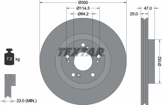 Textar 92186503 - Kočioni disk www.molydon.hr