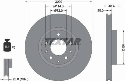 Textar 92180700 - Kočioni disk www.molydon.hr