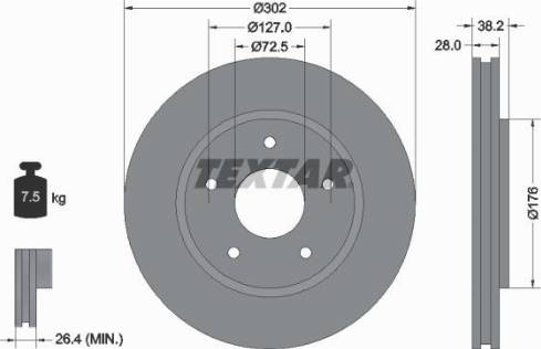 Textar 92181500 - Kočioni disk www.molydon.hr