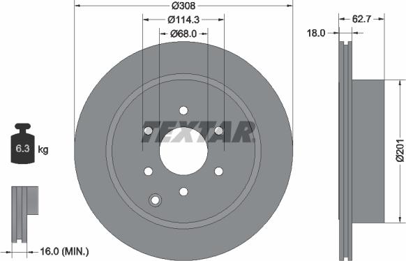 Textar 92181603 - Kočioni disk www.molydon.hr