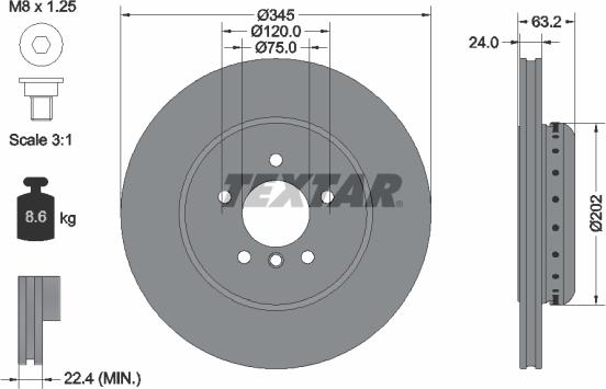 Textar 92182505 - Kočioni disk www.molydon.hr