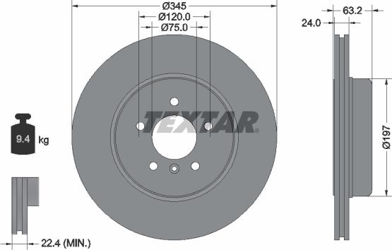 Textar 92182525 - Kočioni disk www.molydon.hr