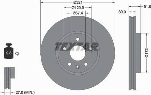 Textar 92187000 - Kočioni disk www.molydon.hr