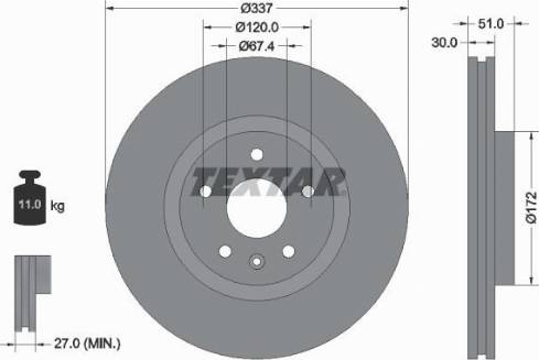 Textar 92187100 - Kočioni disk www.molydon.hr